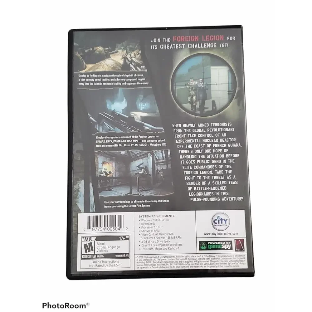 Code of Honor 2 Conspiracy Island PC DVD Rom Disk Computer